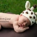 0-3 month Crochet Fuzzy Giraffe Hat - Made to Order