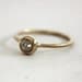 Icy yellow rose cut diamond engagement ring. 18K. Little yellow bird. Aya.