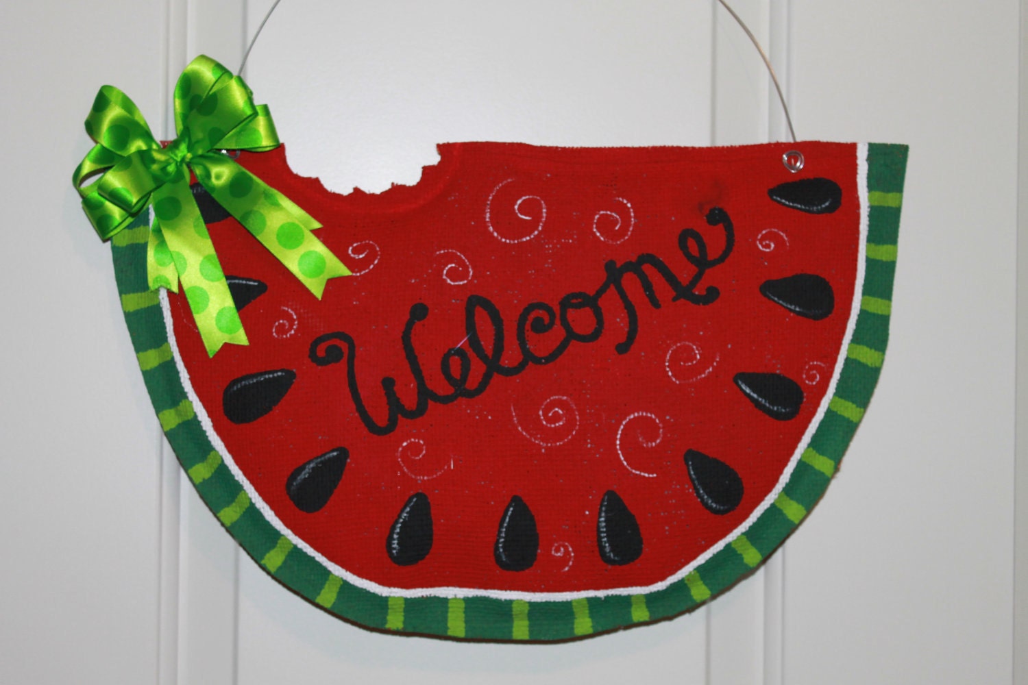 Watermelon Burlap Door Hanger