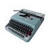 Typewriter Vintage SALE Olivetti Lettera 22 steel blue