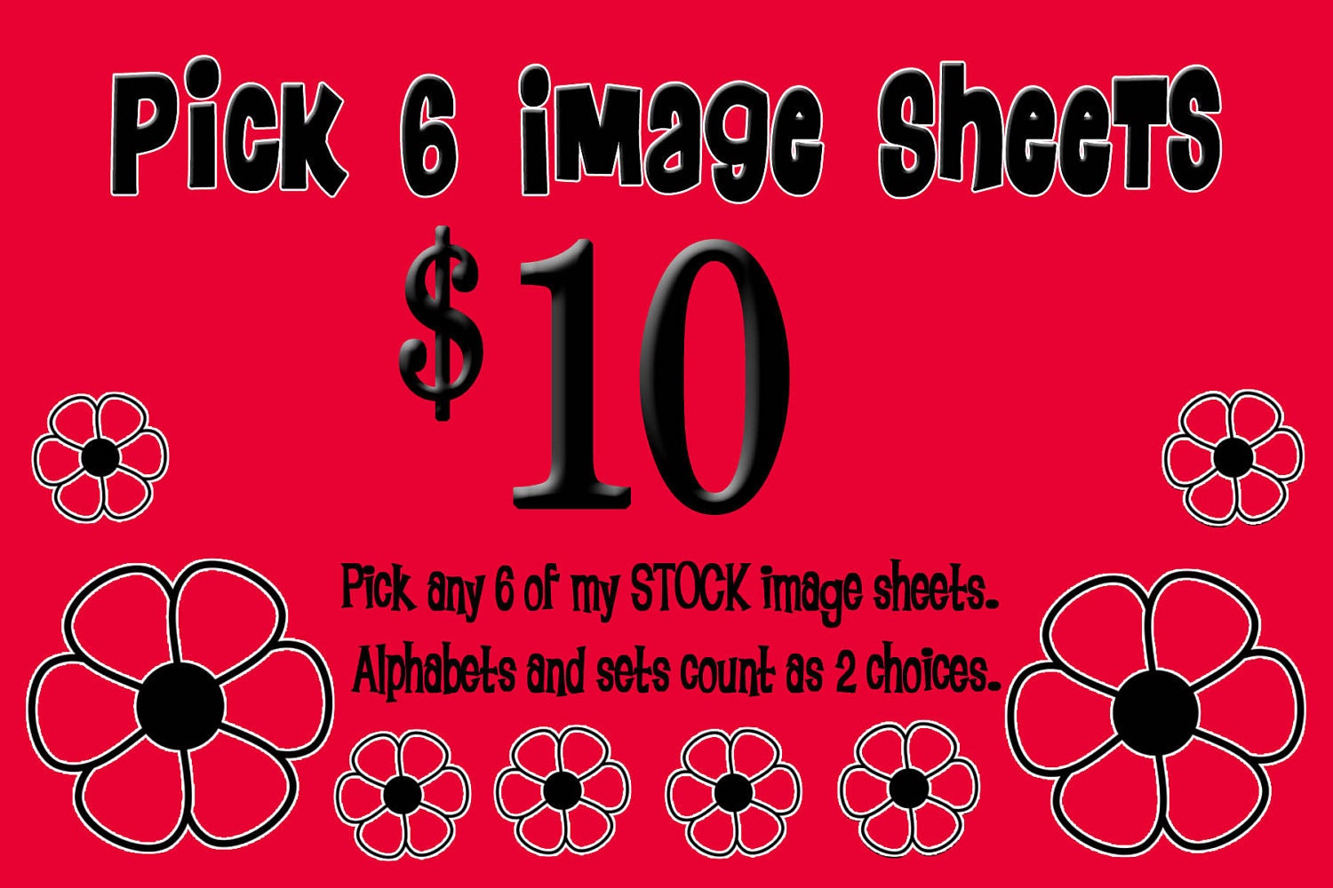 SALE 6 Sheets for 10  Bottle Cap Images 4x6 Printable Bottlecap Collage