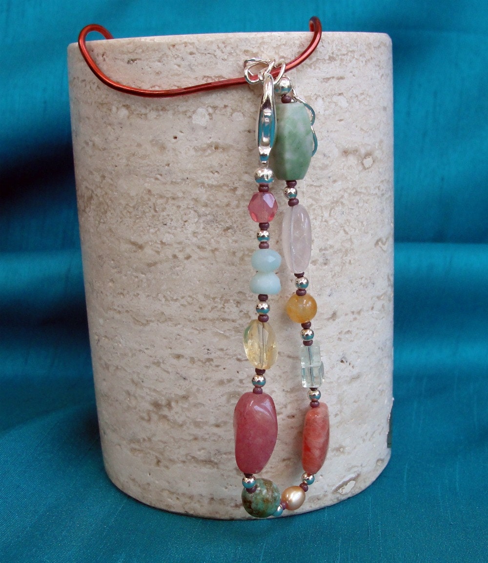 Pink, Yellow and Green Bracelet, One of a Kind