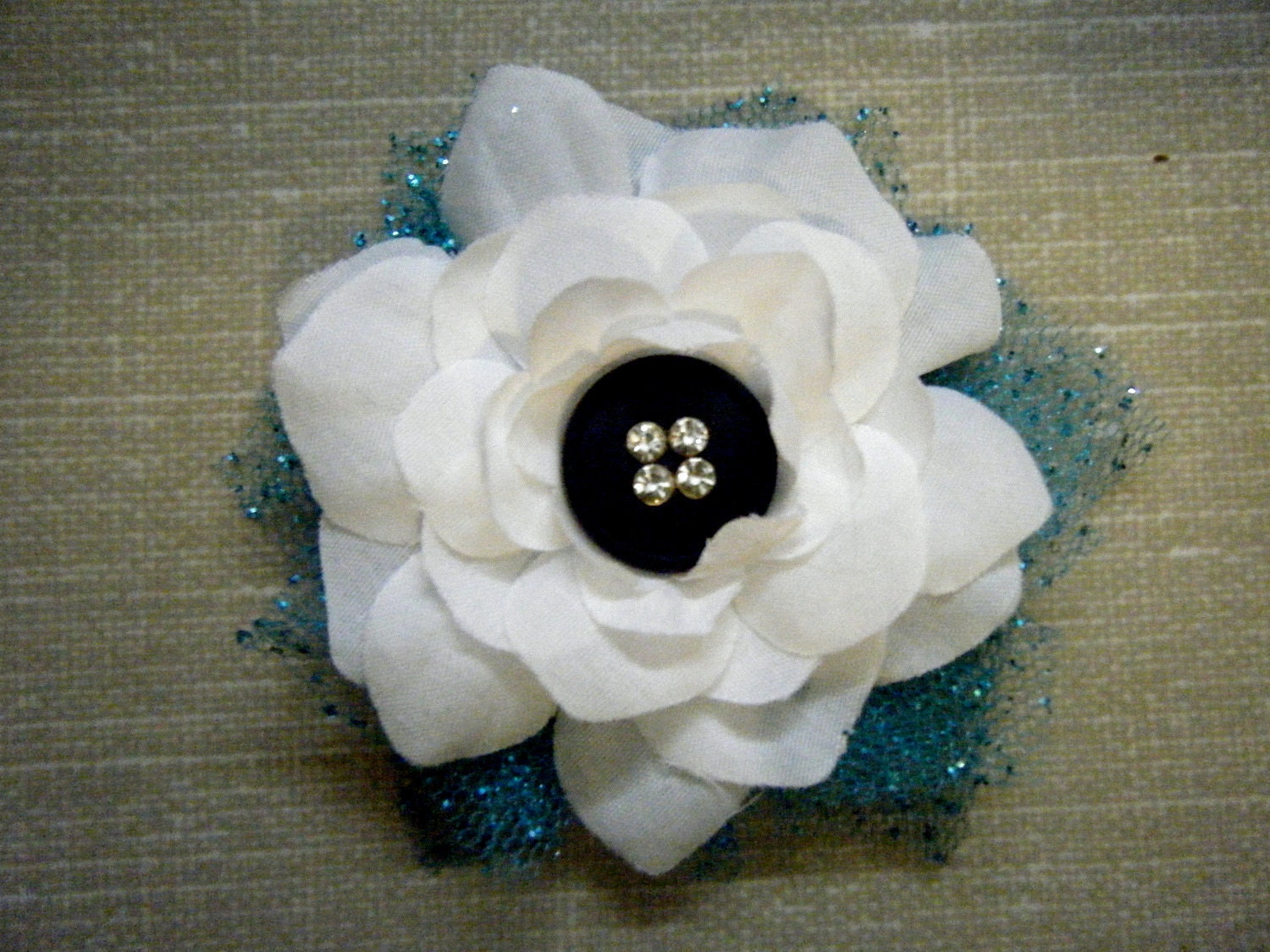 Vintage inspired white gardenia flower