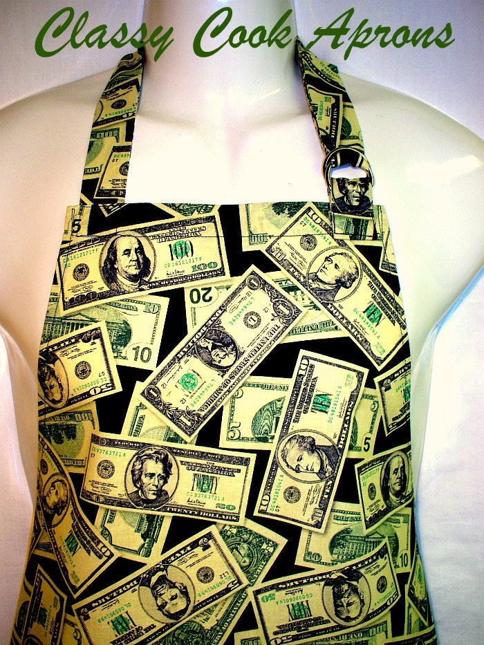 Apron Mans, Mr. Money Bags, It's All About The Benjamins, BBQ Grill Fun Kitchen Unique Gift