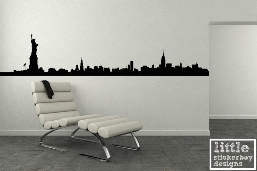 New York City Skyline B2 Wall Decal Sticker