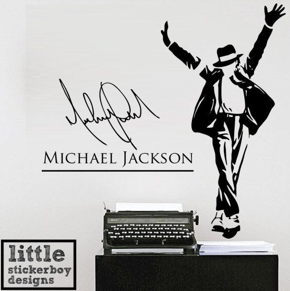 Michael Jackson Signature RARE ORIGINAL Wall Decal Sticker