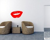 Sexy Girl Face Lips 2 Wall Decal Sticker