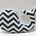 Modern baby Chevron WHALE pillow - nautical nursery decor navy white plushie - shower gift for new mom
