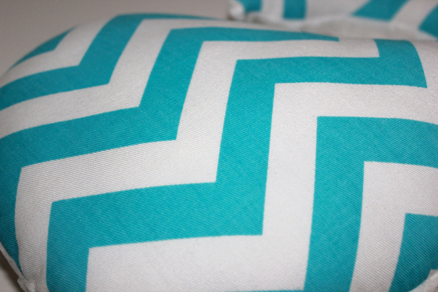 Modern baby Chevron WHALE pillow - nautical nursery decor turquoise white plushie - shower gift for new mom