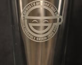 Laughing Man Ghost in the Shell anime pint glass