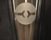 Pokeball anime pint glass