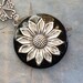 Silver Sunflower Locket -  Enameled Sunflower Necklace