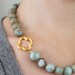 Blue African Opal Beaded Necklace