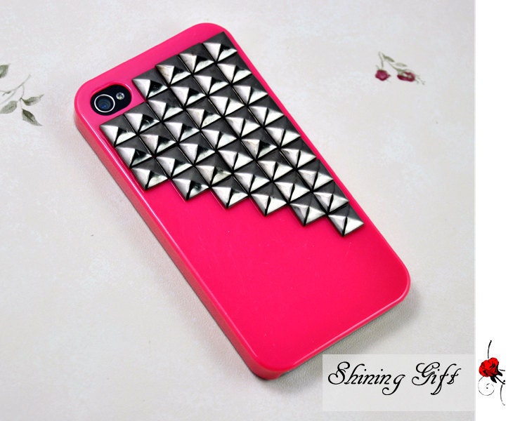 Iphone 4 case Gunmetal Studs  Iphone 4/4s case cover
