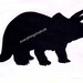 Vinyl Wall Art Silhouette " Triceratops" 12"x24"