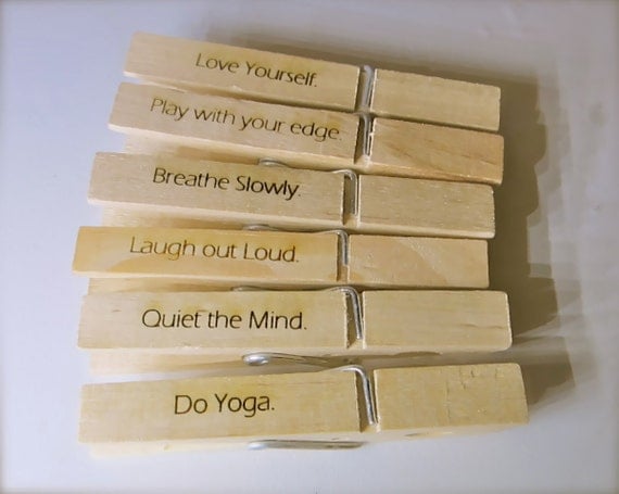 Do Yoga Clothes Pin Studio Decor For Students or Teachers