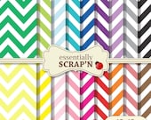 Digital Scrapbook Paper Pack - 18 Papers - sp2.013 bold chevron - INSTANT DOWNLOAD