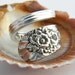 Antique Silver Spoon Ring, Silverware Jewelry, Jubilee 1953
