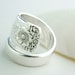 Antique Spoon Ring- Spring Charm 1950- SPOON HANDLE RING Silverware Jewelry