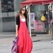 Romantic Watermelon Red Vest Bud Long Maxi Dress - NC015