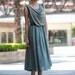 ON SALE 67% OFF Pea Green Pleat Sleeveless Linen Dress - NC091