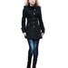 Black Coat Fitted Military Jacket Winter Wool Jacket Casual Cashmere Women Coat - Custom made - NC261
