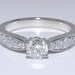 14K White Gold Traditional Round Brilliant Diamond Engagement Ring