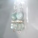 Earrings -- prasiolite cubes, pale green czech glass rounds, sterling silver, hearts