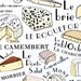 French Kitchen Art home decor - Art Print 'French Cheeses' 8x10 art print Typographic print Gourmet cheese lover