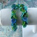 Button Bracelet, Blue, Turquoise, Lime Green, Chunky Bracelet