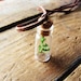 Necklace - Baby Tree in Miniature Jar on Leather Cord - For Him or Her