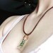 Necklace - Baby Tree in Miniature Jar on Leather Cord - For Him or Her