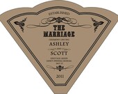 SET OF 25 Natural Vintage Rustic Design Wedding Program Fan on KRAFT custom colors available