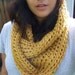 Crochet Infinity Scarf - Mustard Yellow
