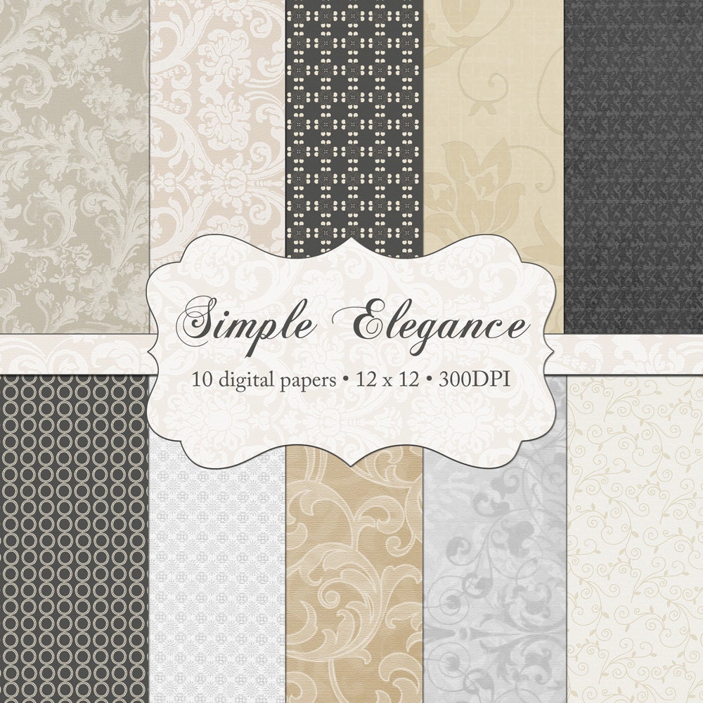 Simple Elegance-Digital Papers