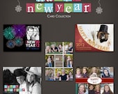 Happy New Year Card Collection- digital templates for photographers