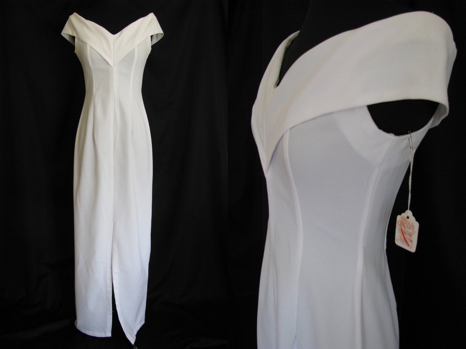 Vintage Loralie Original Made in USA White Gown Nwt - Size S Small