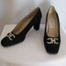 SALE - Vintage Spanish Collection by Sergio Zelcer Black Suede High Heel Shoes Size 9