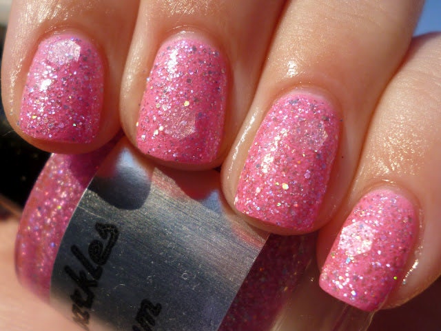 Bubble Gum: Custom Blended Glitter Nail Polish/Lacquer