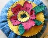 Folk Art Flower Pin Cushion