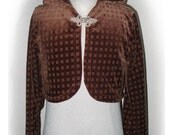 SALE Girls Bolero Jacket Brown 9Y Shrug Euro Style Farbenmix Boutique fall autumn Christmas Winter