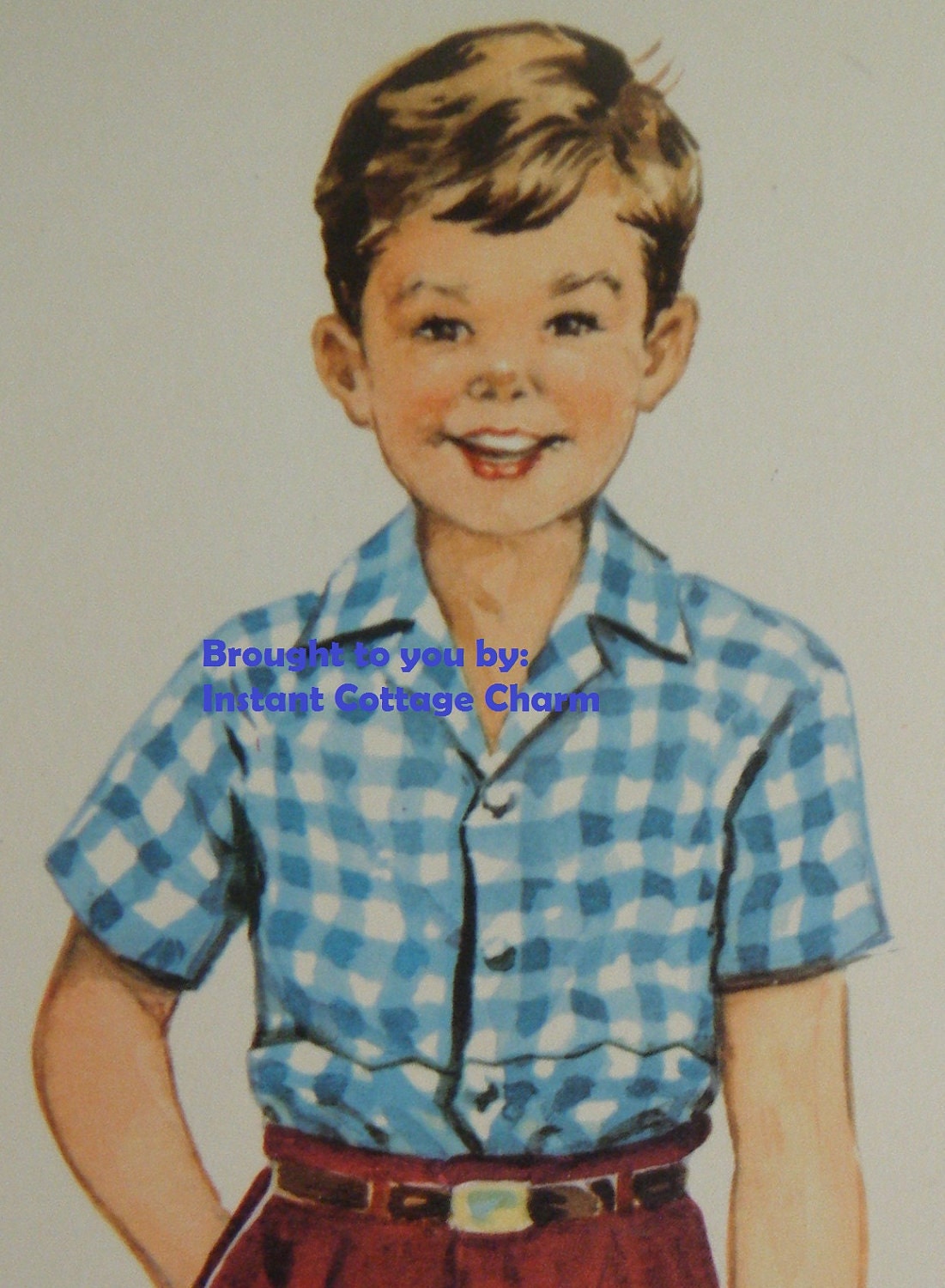 Vintage Flash Card Picture Card Tom