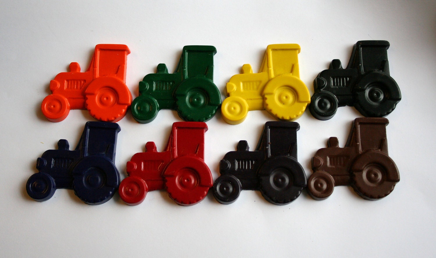 Farm Tractor Crayons - Set of 8 - Great for a John Deere Party