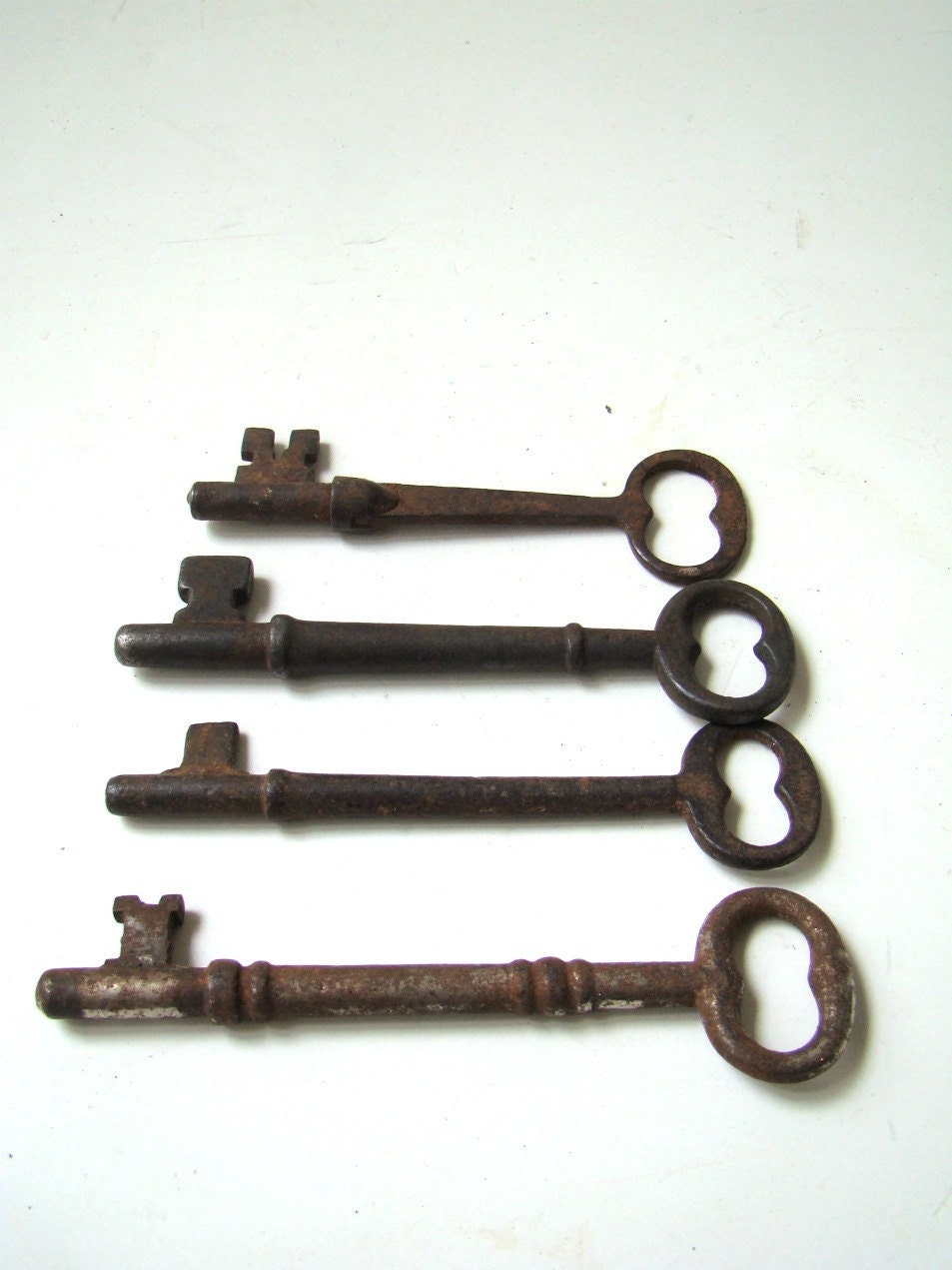 Keys, Vintage Skeleton Keys - Four Keys - Home Decor