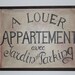 Vintage french sign hand painted on wood