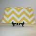 Yellow Clutch - Yellow and White Chevron Clutch - Classic Angled Clutch