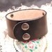 Etched Copper Bracelet Leather Cuff Get Carried Away