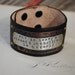Hand stamped Bracelet She is Brave and Strong Etched Copper Chocolate Brown Leather