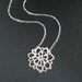 Sterling Silver Necklace -- Chrysanthemum Necklace -- Flower Necklace