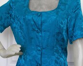 90s Turquoise Party Dress - Tight - Medium